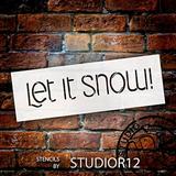 Let It Snow Stencil by StudioR12 Funky Winter Word Art - Medium 15 x 5-inch Reusable Mylar Template Painting Chalk Mixed Media Use for Crafting DIY Home Decor - STCL1469_4