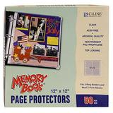 C-Line Memory Book 12 x 12 Inch Scrapbook Page Protectors Clear Poly Top Load 50 Pages per Box (62227)