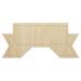 Banner Outline Wood Shape Unfinished Piece Cutout Craft DIY Projects - 6.25 Inch Size - 1/8 Inch Thick