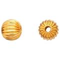 Round Corrugated Bead 18K Gold-Finished Brass 6mm 20pcs/pack (3-Pack Value Bundle) SAVE $2