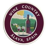 Vinyard - Wine Country - Alava Spain 3.5 Embroidered Patch DIY Iron-On or Sew-On Decorative Embroidery - Badge Emblem - Novelty Souvenir Applique