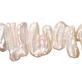 White Freshwater Cultured Pearls Natural Peculiar Pearls B+ Graded 20x4x14mm (Approx.) 15.5Inch Strings/31Pearls