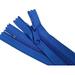 Nylon Coil YKK Victoria Blue #4.5 Handbag Zippers with Long Pull Slider - Closed Bottom - Color: Victoria Blue #918 - Made in The United States (10 Zippers Per Pack) (48 Inches)