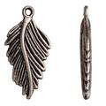 Drops/Charms Curvy Feather Antique-Silver Plated 30x15mm 4pcs/pack (4-pack Value Bundle) SAVE $3