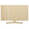 Flat Screen TV Wood Shape Unfinished Piece Cutout Craft DIY Projects - 6.25 Inch Size - 1/4 Inch Thick