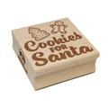 Cookies for Santa Christmas Gingerbread Square Rubber Stamp Stamping Scrapbooking Crafting - Small 1.25in