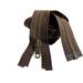 YKK #7 14 Inch to 36 Inch Antique Brass Separating Jacket Zipper Heavy Duty Metal Zippers for Sewing Coats Crafts -Color Black Beige Brown or Navy (Brown - 570 15 Inches)