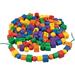 Fun Express Wonderful Wood Lacing Beads with String Bulk Set of 120 Pieces Educational and Learning Activities for Kids