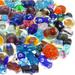 Fun-Weevz 50 PCS Assorted Glass Beads for Jewelry Making Adults Large and Small Bulk Glass Beads for Crafts Craft Lampwork Murano Bead Mix for Bracelets and Necklaces