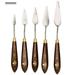 Creative Mark Stainless Steel Palette Knife Painting Tools - Paint Palette with Wooden Handle - Variety of Shapes and Sizes - Collection 5A Set