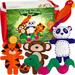 Bryte Jungle Animals Sewing Kit for Kids: A Fun DIY Arts & Crafts Experience with 5 Pre-Cut Felt Animals Needles Thread Instructions & More - For Kids Age 7+ - Great Gift For Birthdays and Holidays