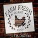 Farm Fresh Free Range Eggs Stencil by StudioR12 DIY Chicken Laurel Wreath Home Decor Craft & Paint Wood Sign Reusable Mylar Template Rustic Kitchen Barn Select Size 9 inches x 9 inches