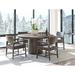 Barclay Butera 5-Piece Solid Wood Dining Table Set Wood/Upholstered/Metal in Brown/Gray | Wayfair