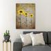 Rosalind Wheeler 3 Sunflowers w/ CNA Symbols - Faith, Hope, Love - 1 Piece Rectangle Graphic Art Print On Wrapped Canvas in Brown/Yellow | Wayfair