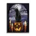 The Holiday Aisle® Full Moon Halloween Night Spooky Black Cat Jack-o'-lantern by Grace Popp - Graphic Art in Brown | 11 H x 11 W x 1.5 D in | Wayfair