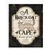 The Holiday Aisle® Black Cat Café Vintage Halloween Sign Spooky Witch by Jennifer Pugh - Graphic Art Wood in Brown | 15 H x 10 W x 0.5 D in | Wayfair