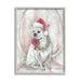 The Holiday Aisle® French Bulldog Santa Claus Hat Festive Christmas Wreath by Debi Coules - Painting Wood in Brown | 14 H x 11 W x 1.5 D in | Wayfair