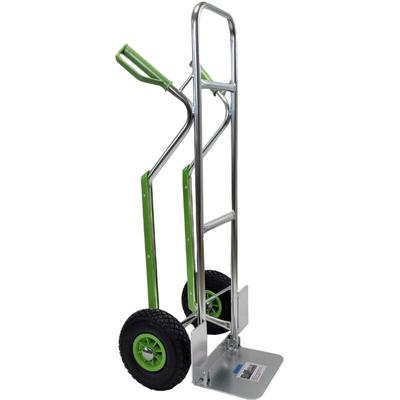 Baumarktplus - Sackkarre mit Treppenrutsche Traglast 200 kg Aluminium pu Räder Stapelkarre Image