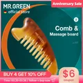 MR.GREEN Comb – planche de Massage avec Guasha en corne de bœuf naturelle outils de beauté pour le