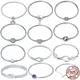 CodeMonkey-Bracelet coeur en argent regardé 100% pour femme série classique convient aux perles