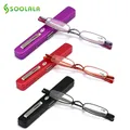 SOOLALA – lunettes de lecture avec étui à Clip petit stylo mince loupe presbyte pliante pour