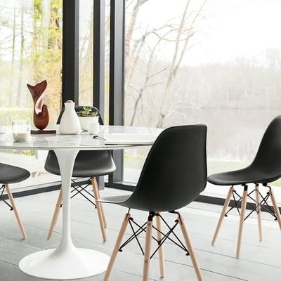 Mid Century Modern Dining Chairs, Modern Dining Chairs Set Of 4 Black