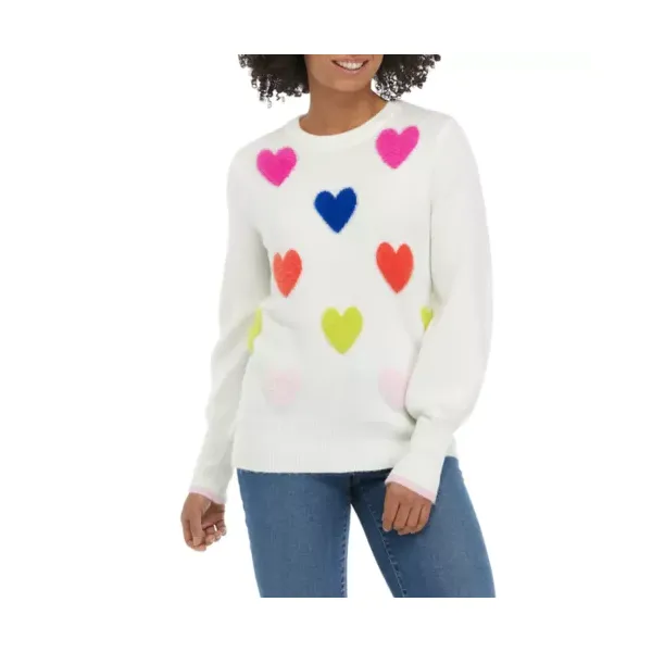 crown---ivy™-womens-long-sleeve-fuzzy-heart-sweater,-ivory,-large/