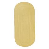 Colonial Mills 2.25 x 7 Canary Yellow Reversible Oval Area Throw Rug