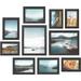 SONGMICS Picture Frames 10 Pack Collage Picture Frames with Two 8x10 Four 5x7 Four 4x6 Photo Frame Set for Wall Gallery Decor Hanging or Tabletop Display Clear Glass Front Black