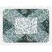 Boho Bath Mat Shabby Chic Leaves in Mix Chevron Swirled Nature Branches Flower Print Non-Slip Plush Mat Bathroom Kitchen Laundry Room Decor 29.5 X 17.5 Inches Jade Green Grey White Ambesonne