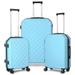 3-Piece Spinner Luggage Set Hardside (20" 24" 28") Retro Blue
