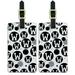 Graphics and More Letter W Initial Black White Luggage Suitcase Carry-On ID Tags Set of 2