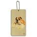 British Bulldog Puppy Dog Bath Towel Rubber Duck Wood Luggage Card Suitcase Carry-On ID Tag