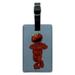 Sesame Street Vintage Elmo Rectangle Leather Luggage Card Suitcase Carry-On ID Tag