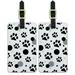 Graphics and More Paw Print Pet Dog Cat Luggage Suitcase Carry-On ID Tags Set of 2