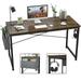 Computer Desk 47 Inch Home Office Writing Study Desk, Modern Simple Style Laptop Table With Storage Bag,Rustic Brown