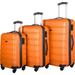 3-Piece Luggage Sets, Hardside Spinner Suitcase Luggage, Expandable with Wheels TSA Lock, Multiple Colors Available(Orange)