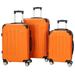 SalonMore Lightweight Spinner Orange 3 Piece Luggage Set with TSA Lock