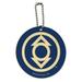 Green Lantern Blackest Night Indigo Lantern Logo Round Wood Luggage Card Suitcase Carry-On ID Tag