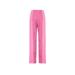 Women's Straight Leg Pants, Casual High Elastic Waist Color Block Loose Corduroy Pants