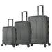 DUKAP STRATOS lightweight hardside spinner 3 piece luggage set 20'',24'', 28'' inch Black