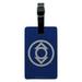 Green Lantern Blackest Night Indigo Lantern Logo Rectangle Leather Luggage Card Suitcase Carry-On ID Tag