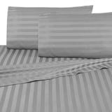 Martex 500 Thread Count Damask Stripe Egyptian Cotton King Light Gray Pillow Case Pair