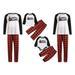 Ducklingup Matching Family Pajamas Sets, Reindeer and Christmas Tree, Long Sleeve Crew Neck Pullover and Red Black Plaid Pants Loungewear