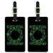 Green Lantern Green Lantern Icons Logo Luggage ID Tags Suitcase Carry-On Cards - Set of 2