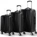 3 pcs Luggage Set Travel Trolley Suitcase with TSA Lock-Black