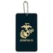 Marine Corps USMC Semper Fi Blue White Logo Officially Licensed Wood Luggage Card Suitcase Carry-On ID Tag