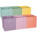 Sorbus Foldable Storage Cube Basket Bin - Great for Nursery, Playroom, Closet, Home Organization (Pastel Multi-Color, 6 Pack)