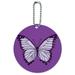 Graphics and More Purple Butterfly Round ID Card Luggage Tag