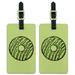 Mint Chocolate Chip Donut Yummy Green Luggage ID Tags Suitcase Carry-On Cards - Set of 2